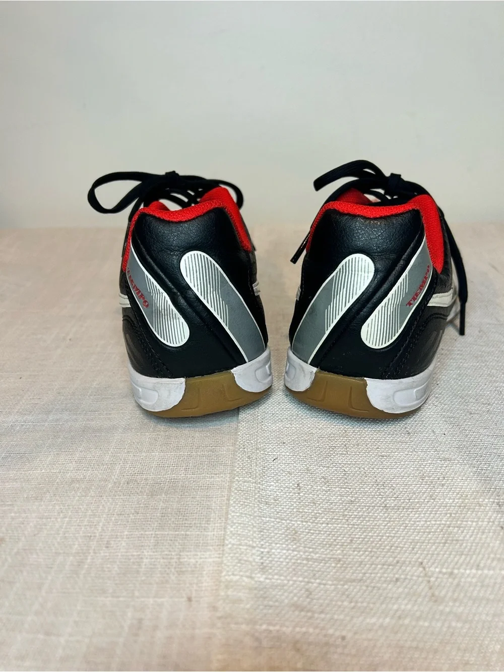 Nike Tiempo Indoor Soccer Sneakers - Black/White/Red